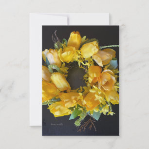 Carte De Correspondance Spring Has Sprung - Courbe Florale Jaune