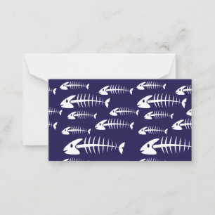 Carte De Correspondance Squelette de poisson mort Os blancs Humour de pêch
