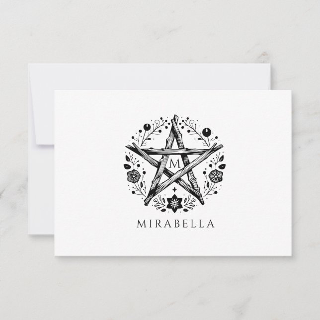 Carte De Correspondance Star Florale rustique (Devant)