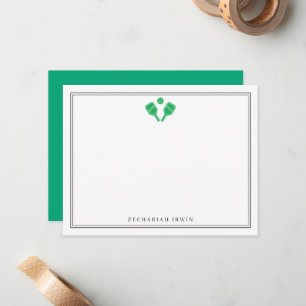 Carte De Correspondance Stationery de Pickleball personnalisé Note personn
