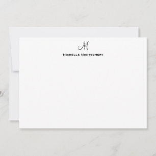 Carte De Correspondance Stationery Monogramme Personnalisé Moderne