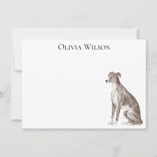 Carte De Correspondance Stationnaire personnalisé avec Greyhound (Devant)