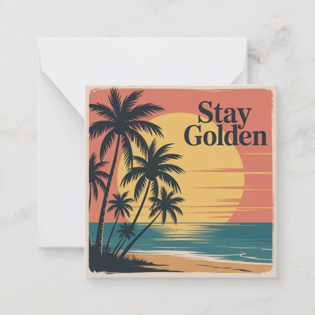 Carte De Correspondance Stay Golden (Devant)