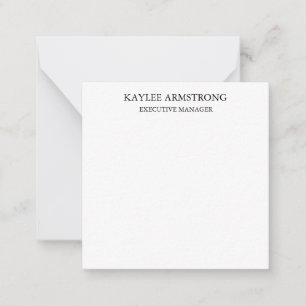 Carte De Correspondance Style classique simple blanc professionnel