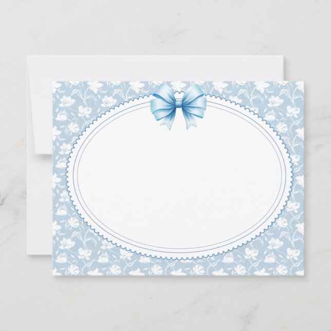 Carte De Correspondance Style "Coquette" Moderne "Merci" (Devant)