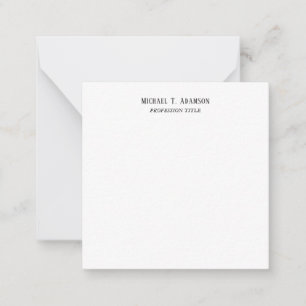 Carte De Correspondance Style Rétro Élégant Simple Uni Noir & Blanc