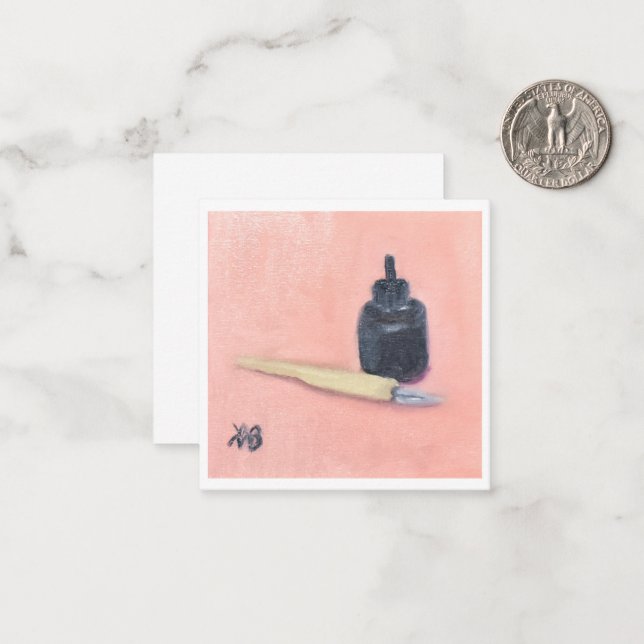 Carte De Correspondance Stylet et encre (Devant/Arrière en situation)