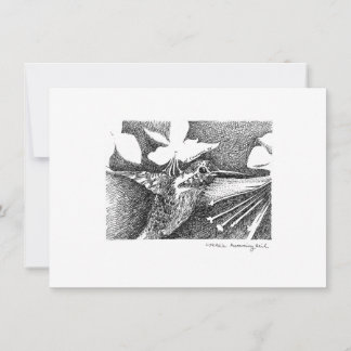 Carte De Correspondance Stylo à oiseaux et encre
