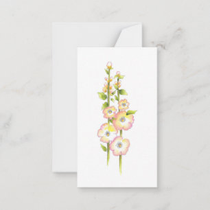 Carte De Correspondance Stylo et aquarelle Hollyhocks
