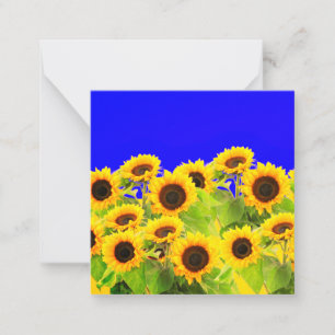 Carte De Correspondance Sunflower Card Ukraine Drapeau Couleurs Liberté Pa