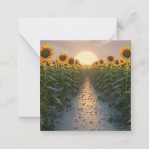 Carte De Correspondance Sunrise Serenade : Fleurs de soleil en fleurs