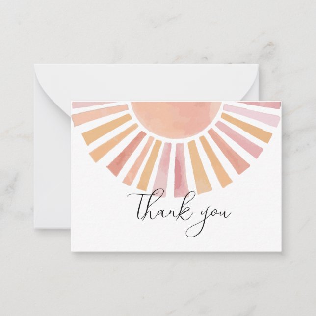 Carte De Correspondance Sunshine Baby shower merci (Devant)