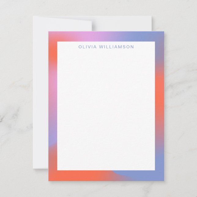 Carte De Correspondance Super Lavender Purple Gradient Nom personnalisé (Devant)