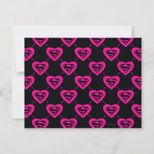 Carte De Correspondance Supergirl Hearts Motif diagonal