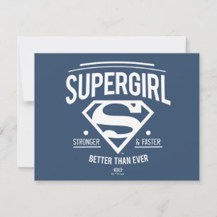 Carte De Correspondance Supergirl mieux que jamais Retro Graphic