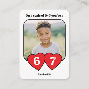 Carte De Correspondance Sur une échelle de 0 à 5, vous êtes un 6 7 Photo S