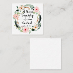 Carte De Correspondance Sweet Friendship rafraîchit le Soul Floral
