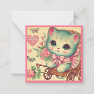 Carte De Correspondance Sweet Kitten Valentine's Day
