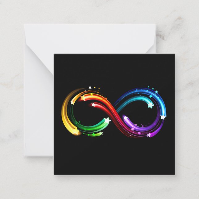 Carte De Correspondance Symbole de l'infini des comètes arc-en-ciel (Devant)
