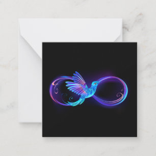Carte De Correspondance Symbole de Neon Infinity par Glowing Hummingbird