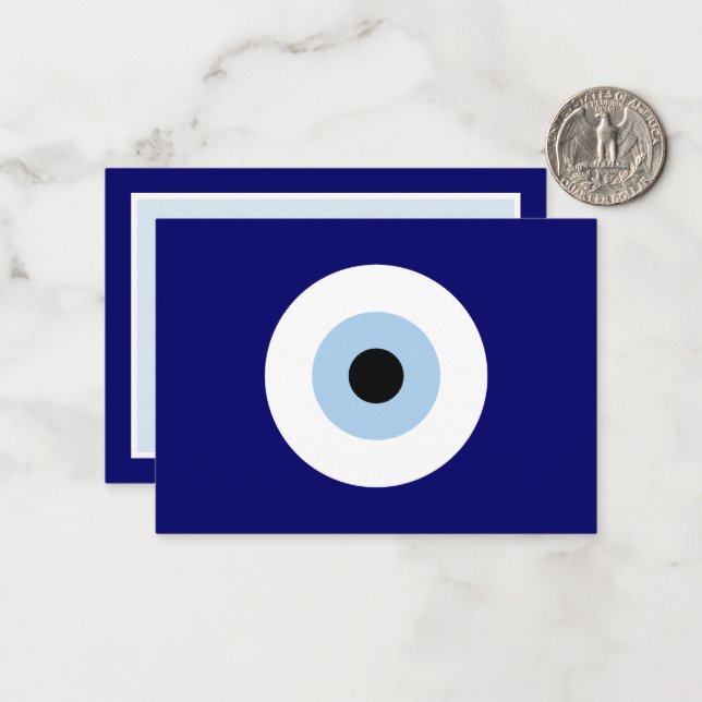 Carte De Correspondance Symbole de protection et de bonne chance (Devant/Arrière en situation)