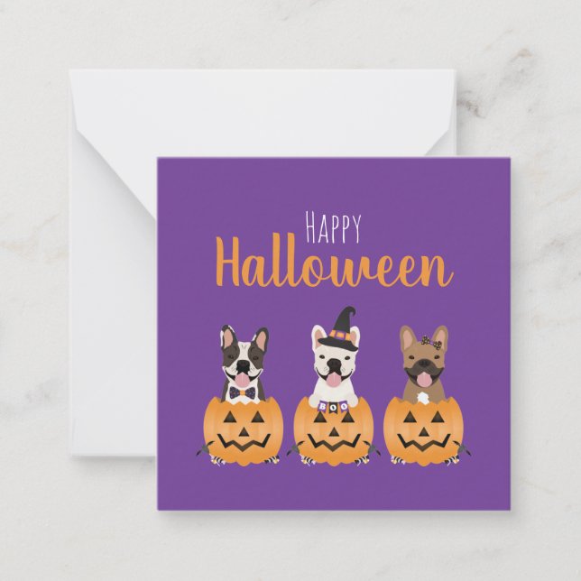 Carte De Correspondance SYMBOLE D'Halloween Français (Devant)
