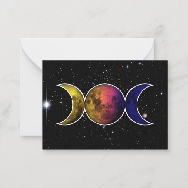 Carte De Correspondance Symbole Triple Goddess Moon (Devant)