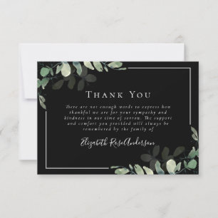 Carte De Correspondance Sympathy Eucalyptus Funeral Thank You Note Card