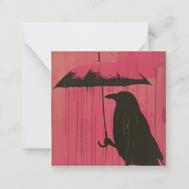 Carte De Correspondance Symphonies sereines : Raindrops & Crows (Devant)