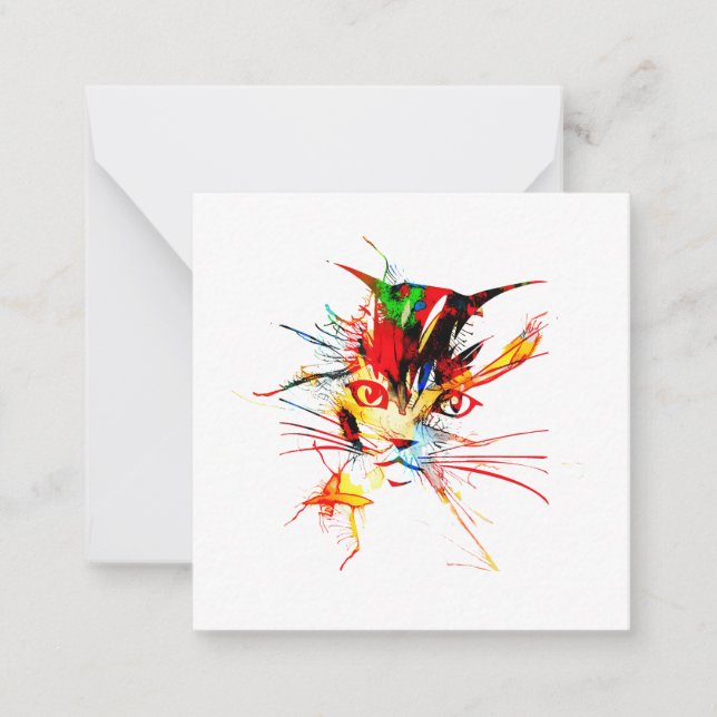 Carte De Correspondance Tache de chat (Devant)