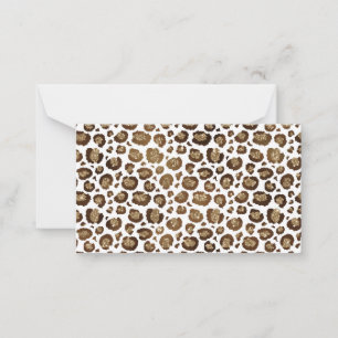 Carte De Correspondance Taches de léopard Animaux sauvages Safari paillett