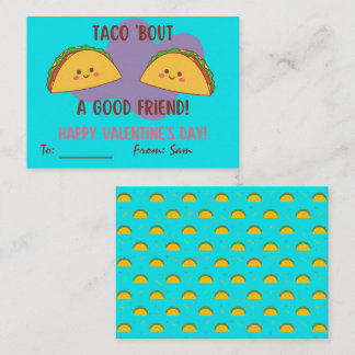 Carte De Correspondance Taco 'Bout une Bonne Saint-Valentin d'ami