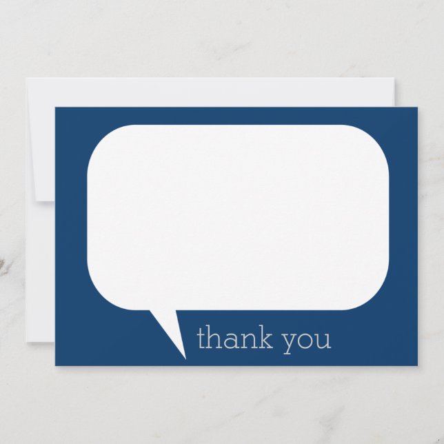 Carte De Correspondance Talk Bubble Merci Notes (Devant)
