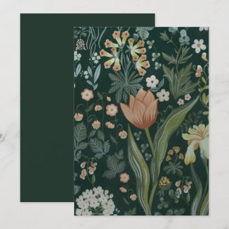 Carte De Correspondance Tapisserie vintage de prairie