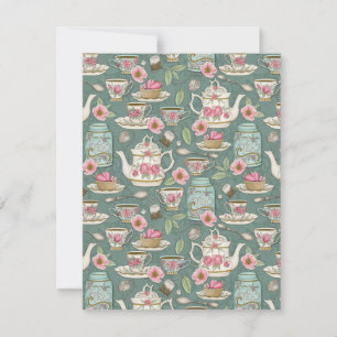Carte De Correspondance Tea Party vintage