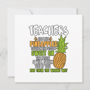 Carte De Correspondance Teacher Are Like Pineapples.