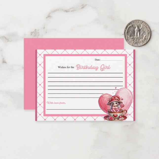Carte De Correspondance Teacup Cutie (Devant/Arrière en situation)