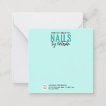 Technicien en Ongles Logo Sarcelle Moderne