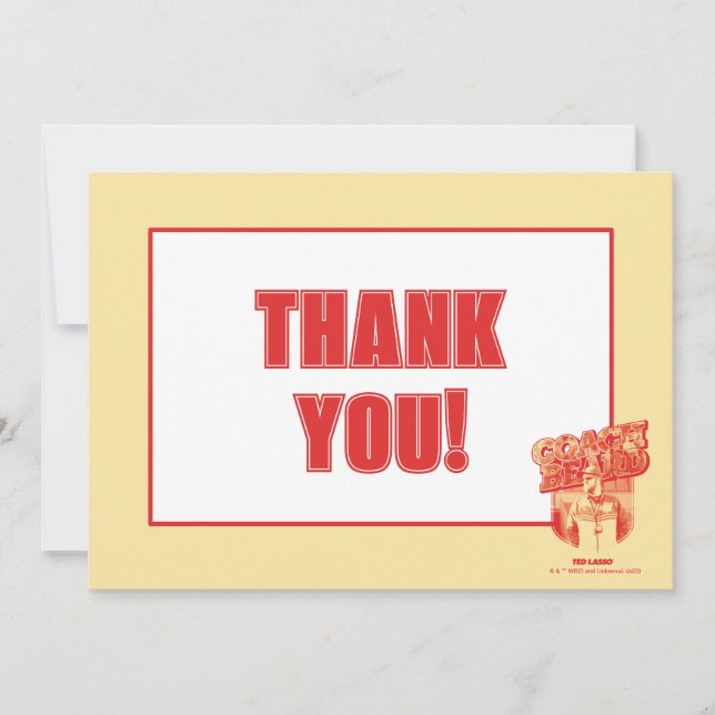 Carte De Correspondance Ted Lasso | Badge de la barbe de l'entraîneur (Devant)