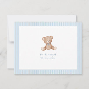 Carte De Correspondance Teddy Bear Baby Baby shower garçon
