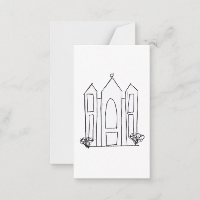 Carte De Correspondance Temple mormon simple moderne LDS Salt Lake City (Devant)