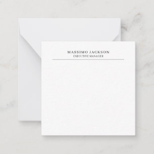 Carte De Correspondance Tendance Moderne Simple Noir & Blanc Professionnel