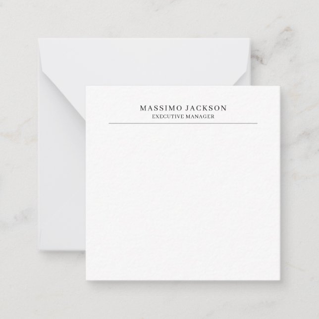Carte De Correspondance Tendance Moderne Simple Noir & Blanc Professionnel (Devant)