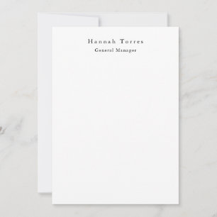 Carte De Correspondance Tendance Noir & Blanc Créatif Moderne
