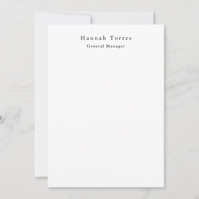 Carte De Correspondance Tendance Noir & Blanc Créatif Moderne (Devant)