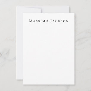 Carte De Correspondance Tendance Noir & Blanc Créatif Moderne
