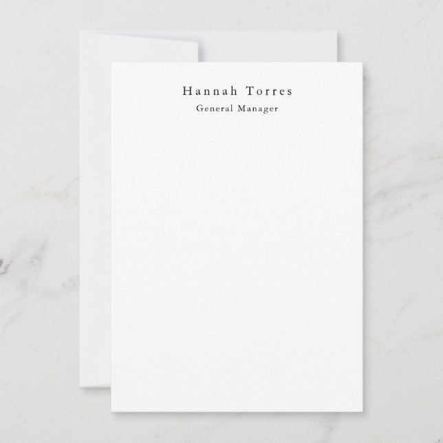 Carte De Correspondance Tendance Noir & Blanc Créatif Moderne (Devant)