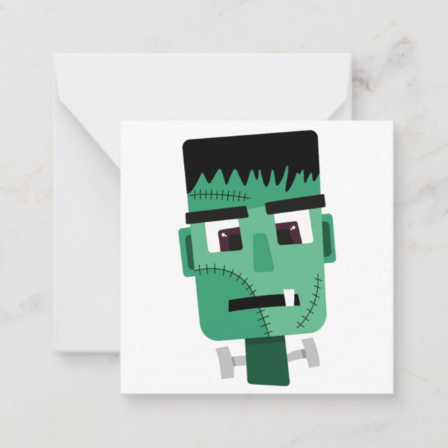 Carte De Correspondance Tête de monstre de Frankenstein (Devant)
