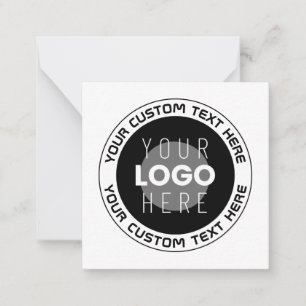 Carte De Correspondance Texte circulaire modifiable et logo remplaçable   