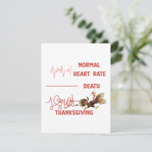 Carte De Correspondance Texte drôle de dinde de Thanksgiving.